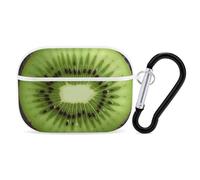 Kiwi Slice Coque pour AirPods Pro 2, coque de protection rigide antichoc pour homme et femme, compatible avec coque Airpod Pro 2e/1ère génération, avec porte-clés - Blanc