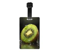 Kiwi Slice - Ensemble d'étiquettes de bagage personnalisées avec sangle pour valises, sacs, kit de golf.