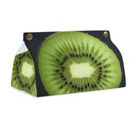 Kiwi Slice Housse de boîte à mouchoirs moderne avec imprimé pour table de nuit, salle de bain, bureau