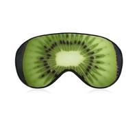 Kiwi Slice Masque de sommeil pour homme et femme avec sangle réglable - Doux et respirant - Occultant - Antidérapant - Essentiels de voyage