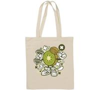 Kiwi Sports Sac fourre-tout en coton naturel Style hip-hop Blanc
