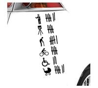 Kiwi Star - Liste des Victimes verticale pare-brise arrière Colle Sur carsticker Decal