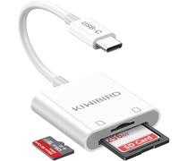 KiWiBiRD Lecteur de Carte SD USB C Adaptateur Micro SD vers Type c pour Cartes SDHC SDXC TF UHS-I Compatible avec iPhone 16 15 Plus Pro Max MacBook Air Mac iPad iMac Galaxy S24 S23 téléphones Android