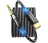 KiwiBird USB C jack, cable jack usb c, câble auxiliaire usbc prise 3,5mm, adaptateur type C Aux DAC Hi-FI 1,2m Compatible avec iPhone 16 15 Plus Pro Max Galaxy S25 S24 Android Voiture Casque Enceinte