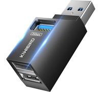 KiWiBiRD Double USB, doubleur USB Mini Hub USB 3 Ports, Adaptateur Double multiprise 1x USB3.0 2X USB2.0 Compatible avec PC Ordinateur Portable Mac imprimante Clavier couris Casque Disque Dur Externe