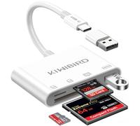 KiWiBiRD Lecteur Carte CF, Lecteur Compact Flash USB c Card Reader, Adaptateur mémoire externes SD Micro SD USB c, Compatible avec iPhone 17 16 Plus Pro Max, Mac MacBook Air iPad Pro Air, PC