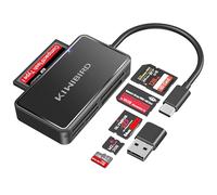 KiWiBiRD Lecteur Carte SD USB C, Lecteur Carte Compact Flash, Adaptateur Memory Stick Pro Duo Micro SD M2 xD Compatible avec PC Appareil Photo iPhone 17 Air 16 Pro Max Mac Galaxy S25 Android