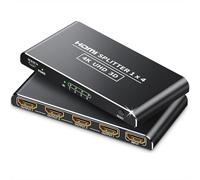KiWiBiRD Splitter HDMI 4 Sorties repartiteur hdmi Splitter 4K répartiteur ecran 1 entrée 4 Sorties 3D 2160p 1440p 1080p HDCP, Compatible avec TV Box PC Ordinateur Portable PS4 PS5 projecteur