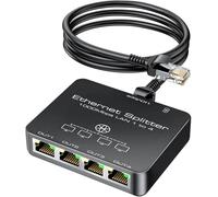 KiWiBiRD Switch ethernet 4 Port, multiprise ethernet, repartiteur Cable ethernet RJ45 1000Mbps pour câble Cat 8 7 6 5e 5 Compatible avec routeur PC Ordinateur Mac PS5 PS4 TV Box