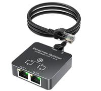 KiWiBiRD Switch rj45, doubleur rj45, switch ethernet 2 port hub, 1 gigabit | repartiteur cable ethernet rj45 1000Mbps pour câble Cat 8 7 6 5e 5 Compatible avec routeur PC Ordinateur Mac PS5 PS4 TV Box