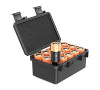 KIWIFOTOS 15 emplacements de Rangement de Piles alcalines de Type D - Étanche IP67 - LR20/D/AM1 - pour la Maison, Le Camping, Les Jouets, la Radio et Le Jardin (Piles Non incluses)