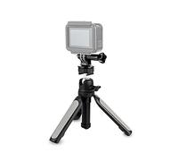 KIWIFOTOS 3 en 1 - Poignée télescopique et mini trépied de table de voyage avec clip de support pour téléphone et support GoPro pour prise en main GoPro, appareil photo compact, perche à selfie