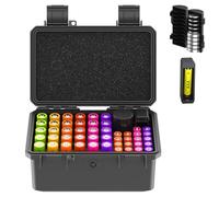 KIWIFOTOS Boîte de Rangement pour Piles AAA AA avec testeur de Batterie IP67 - Coque Rigide imperméable - Organiseur de Piles - Peut contenir 30 Piles AA et 18 Piles AAA et 10 Piles Bouton