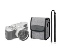 KIWIFOTOS Coque de Voyage compacte pour Fuji XE5 + Objectif F/2.8 23mm, GFX100RF X100VI X100V, Alpha A6700 avec caméra à Objectif 16-50mm, Gris, 150 x 90 x 90mm (5,9 x 3,5 x 3,5"), Poche à col Rond