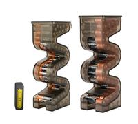KIWIFOTOS Lot de 2 étuis de rangement pour piles AAA + échelle de rangement pour piles AA jusqu'à 35 piles AAA + 27 piles AA avec testeur de piles IK.EA Skadis Pegboard amovible