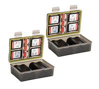 KIWIFOTOS Lot de 2 étuis résistants à l'eau pour Batterie d'appareil Photo et Carte mémoire pour Canon LP-E12 Fujifilm NP-W126 Sony NP-FW50 NP-FZ100 Nikon EN-EL15 Sony NP-F550