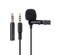 KIWIFOTOS - Microphone Lavalier Omnidirectionnel, 3.5mm TRS TRRS Microphone Lavalier Lapel pour Caméscopes pour Caméscopes PC Smartphones Caméscopes Zoom Handy Recorders (2m / 6.6 ')