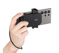 KIWIFOTOS Smartphone Handle Grip, Poignée Smartphone pour Grande Main Géante avec Détachable Télécommande Bluetooth, Enregistrement Vidéo Selfie Vlog Compatible avec Téléphones Universels 59 à 85mm