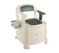 KiwiHood Pot de nuit mobile pour l'intérieur, chaise percée facile d'entretien avec seaux amovibles, siège ergonomique et fonctionnement de la lumière du capteur pendant 6 mois, charge maximale : 200