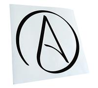 Kiwistar - Autocollant - Athéisme - Atheist 10 x 10 cm. - noir - G10 - Pour voitures, vélos, véhicules, motos, cyclomoteurs, tuning, vitres arrière