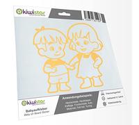 Kiwistar - autocollant bébé - crème - Frères et Sœurs Garçon Fille - sans texte souhaité 15cm - pour voitures, motos, vélos, tuning