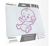 Kiwistar - autocollant bébé - lilas - hochet bébé - sans texte souhaité 15cm - pour voitures, motos, vélos, tuning