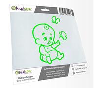 Kiwistar - autocollant bébé - Néon vert - Bébés Papillons - sans texte souhaité 30cm - pour voitures, motos, vélos, tuning