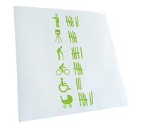 Kiwistar - Autocollant - Liste des Victimes Vertical - Vert Citron - G10 - pour Voitures, vélos, véhicules, Motos, cyclomoteurs, Tuning, vitres arrière