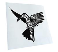 Kiwistar - Autocollant - Polygon Colibri Figurine Animal Art - 60 x 55 cm - noir - G60 - Pour voitures, vélos, véhicules, motos, cyclomoteurs, tuning, vitres arrière