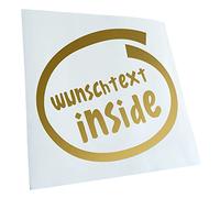 Kiwistar - Autocollant - pour Texte intérieur - or - G10 - Pour voitures, vélos, véhicules, motos, cyclomoteurs, tuning, vitres arrière