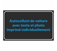 Kiwistar Autocollant pour voiture - Avec texte et photo personnalisés - Publicité pour entreprise - Personnalisé pour voiture, camion de voiture (noir, 40x10 cm)