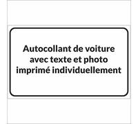 Kiwistar Autocollant pour Voiture - avec Texte et Photo personnalisés - Publicité pour Entreprise - Personnalisé pour Voiture, Camion de Voiture (Blanc, 30x10 cm)