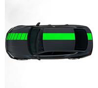 Kiwistar Autocollant pour voiture - Bandes de rallye - 30 x 400 cm - Vert fluo brillant - Autocollant - Bandes Viper pour voiture, capot, carrosserie - Autocollant de tuning - Décoration de course