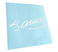 Kiwistar - Autocollant pour voiture - Mustafa Kemal Atatürk - Blanc - 30 x 10 cm - Autocollant pour voiture, ordinateur portable, vélo, camion, moto multicolore JDM Decal Racing