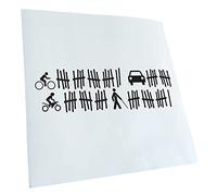 Kiwistar - Autocollant pour voiture - Noir mat - 20 x 6 cm Autocollant liste des victimes pour voiture, ordinateur portable, vélo, camion, moto multicolore JDM Decal Racing