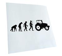 Kiwistar - Autocollant - Tracteur agricole Evolution - noir - G10 - Pour voitures, vélos, véhicules, motos, cyclomoteurs, tuning, vitres arrière