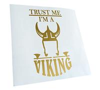 Kiwistar - Autocollant - viking Trust me, im Viking - or - G10 - Pour voitures, vélos, véhicules, motos, cyclomoteurs, tuning, vitres arrière