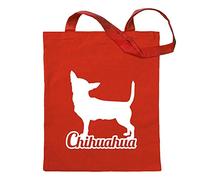 Kiwistar Chihuahua Techichi Sac de Jute - imprimé Proverbes Motifs de énonciations Sac en Coton Sac à provisions de Remise en Forme à l'école Suspendu sur Une Longue poignée