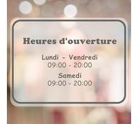 Kiwistar - Heures d'ouverture - horizontal - 297x420mm - Gris - personnalisé - Film pour fenêtre - Texte souhaité - Écriture pour vitrine - Autocollant - Effet verre dépoli - Film décoratif pour vitre