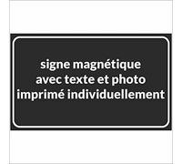 Kiwistar - Panneau magnétique - avec Texte et Photo personnalisés - Publicité pour Entreprise - Personnalisé pour Voiture, Camion de Voiture (Noir, 50x10 cm)