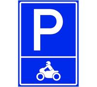 Kiwistar - Signe de stationnement - Moto - cyclomoteur - Panneau Composite Aluminium 3mm - Garage de stationnement, carport, Panneau de signalisation pour Restaurant, école, hôtel