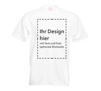 Kiwistar T-shirt pour homme - T-shirt à personnaliser soi-même - Cadeau photo pour homme - Imprimé individuellement - Cadeau personnalisé pour les loisirs, le sport, un anniversaire, Blanc., M