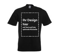 Kiwistar T-shirt pour homme - T-shirt à personnaliser soi-même - Cadeau photo pour homme - Imprimé individuellement - Cadeau personnalisé pour les loisirs, le sport, un anniversaire, Noir , S