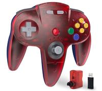 KIWITATA Driver sans fil N64 pour console de commutateurs, 2,4 GHz rechargeable N64 télécommande sans fil compatible avec le système N64, Raspberry Pi, Mac, PC Windows 7,8,10,11