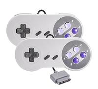 Kiwitatá SNES Lot de 2 manettes de jeu filaires compatibles avec console SNES originale
