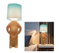 KIWZXKA Shy Man Lamp, Cute Boy Night Light, Naughty Boy Creative Desk Lamp, A Little Desk Shy Man Lamp, Creative Night Light LED Plug-in Table Lamp for Bedroom, Bathroom, Toilet (Color : Pink)
