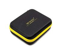 KIX Hi-Shock Steamer | Vapo Hardcase for Storing Liquid, Vaporizer & Accessories | Carrying Handle for Travelling - Black Yellow - Water-Repellent | Multi-Bag | 19cm x 15cm x 6,5cm