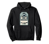 KIX Kansai Osaka Code aéroport Japonais Souvenir Kanji Sweat à Capuche