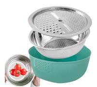 Kixolazr Bac À Égouttoir En Acier Inoxydable | Bol de Découpe pour Cuisine | Bassin De Drainage Multifonction Pour Légumes Fruits Riz Cuisine - Préparation Alimentaire Maison Restaurant Légumes