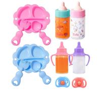 Kixolazr Biberon Jouet pour Bébé, Accessoires d'alimentation Imitation Bébé, Ensemble de Jeu d'alimentation Imitation , pour Anniversaire Crèche Maison Jardin d'Garçons Filles